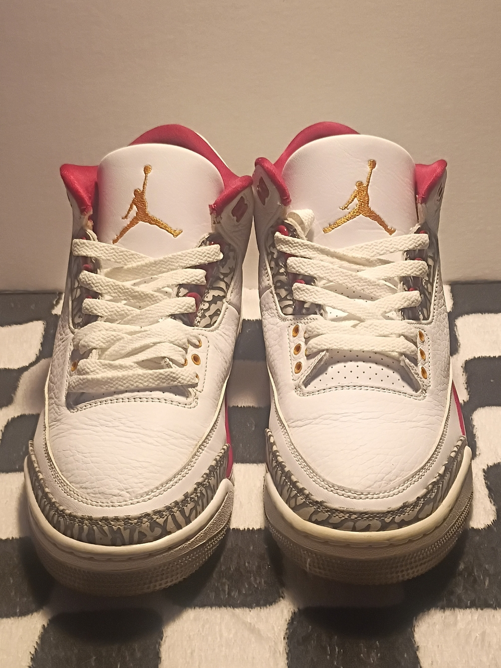 Air Jordan 3 Retro Cardinal Red 2022 White Gold CT8532-126 Men's Size 9 NO BOX